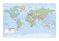 Political Wall Map of the World