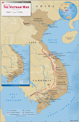 Vietnam War Wall Map