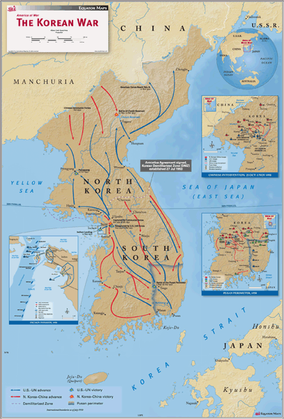 Korean War Wall Map