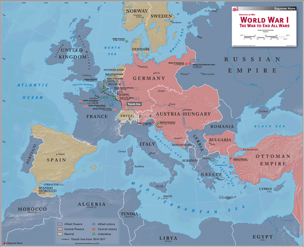 WWI Wall Map