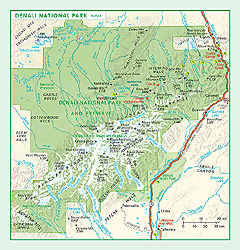 Denali National Park Wall Map GeoNova