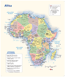 Africa Political Wall Maps by GeoNova