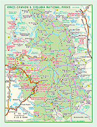 Kings Canyon and Sequoia National Parks Wall Map GeoNova