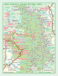 Kings Canyon and Sequoia National Parks Wall Map by GeoNova