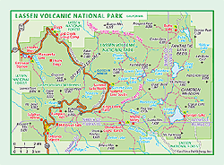Lassen Volcanic National Park Wall Map by GeoNova
