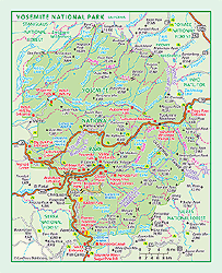 Yosemite National Park Wall Maps by GeoNova