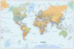 Classic World Wall Map GeoNova
