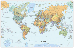 Classic World Wall Map