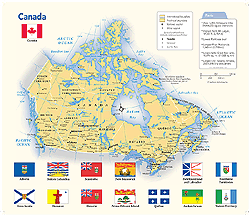 Canada Flags Wall Map GeoNova