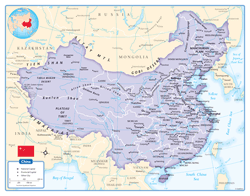 China Wall Map