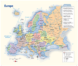 Europe Political Wall Map