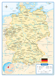 Germany Wall Map GeoNova