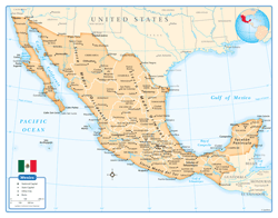 Mexico Wall Map by GeoNova