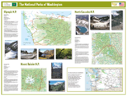 The National Parks of Washington Map