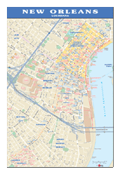 New Orleans, LA Wall Map