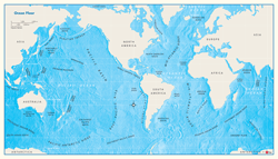 Ocean Floor Wall Map by GeoNova