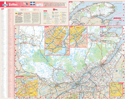 La carte de Québec Wall Map