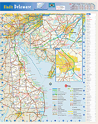 Delaware Wall Map GeoNova