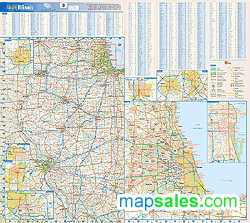 Illinois Wall Map by GeoNova