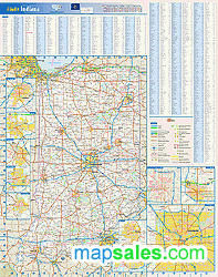 Indiana Wall Map by GeoNova