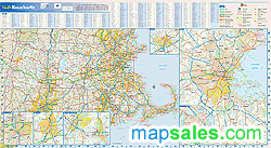 Massachusetts Wall Maps by GeoNova