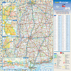 Mississippi Wall Map by GeoNova