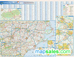 North Carolina Wall Map GeoNova