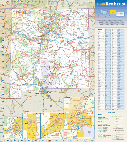 New Mexico Wall Map