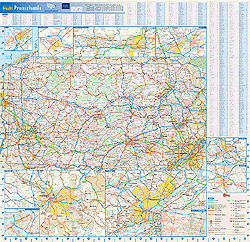 Pennsylvania Wall Map GeoNova