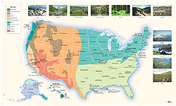 US Climate Wall Map GeoNova