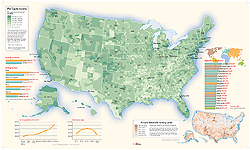 US Economy Wall Map by GeoNova