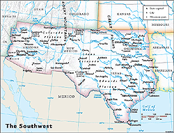 US Southwest Regional Wall Map GeoNova