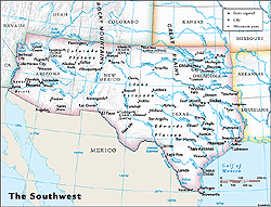 US Southwest Regional Wall Map