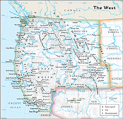 US West Regional Wall Map GeoNova