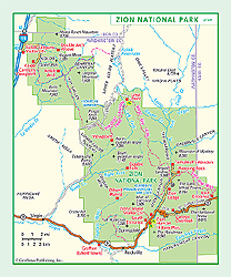 Zion National Park Wall Maps by GeoNova