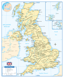 United Kingdom Wall Map GeoNova