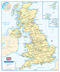 United Kingdom Wall Map