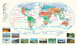 World Climate Wall Map GeoNova