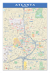 Atlanta, GA Wall Map