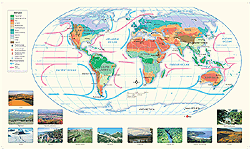 World Climate Wall Map