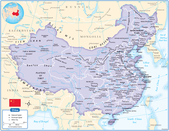 China Wall Map