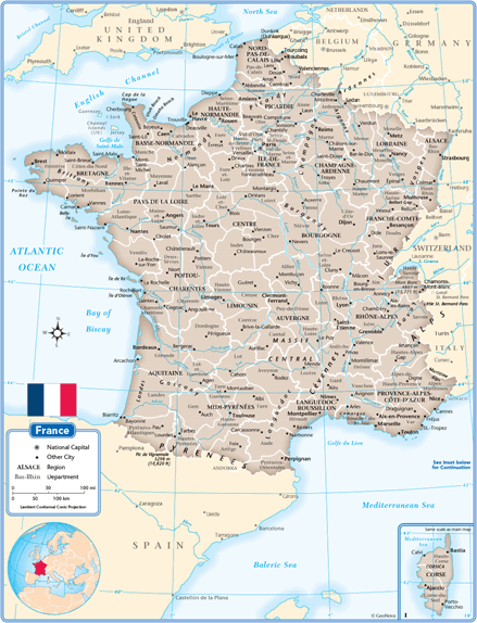 France Wall Map