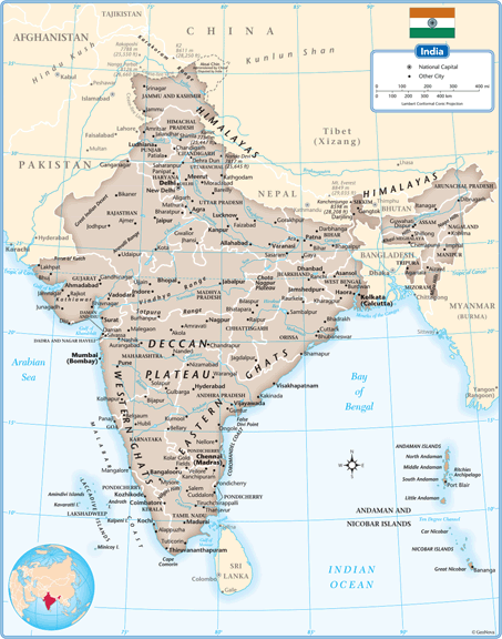 India Wall Map