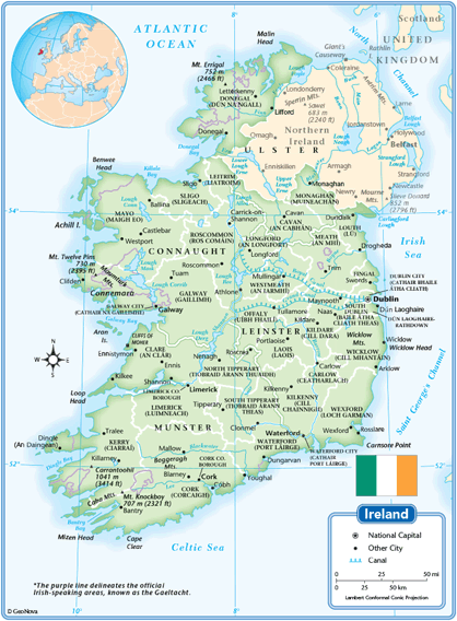 Ireland Wall Map