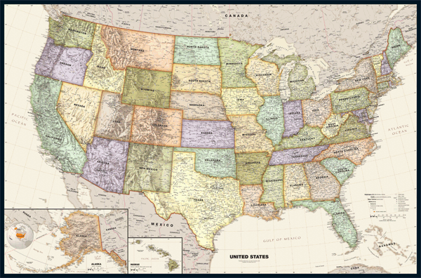 Legacy USA Wall Map