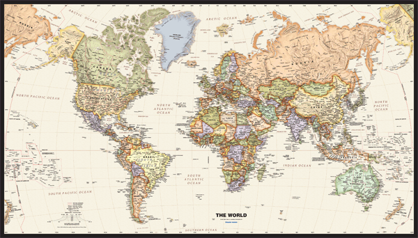 Legacy World Wall Map