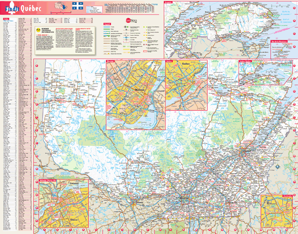 Québec Wall Map