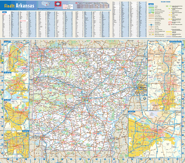 Arkansas Wall Map