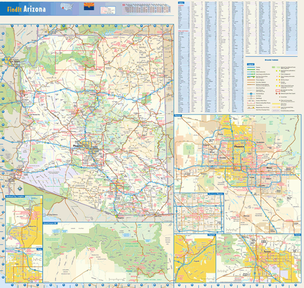 Arizona Wall Map