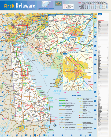 Delaware Wall Map